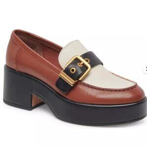 Dolce Vita Tan and Cream Platform Loafers